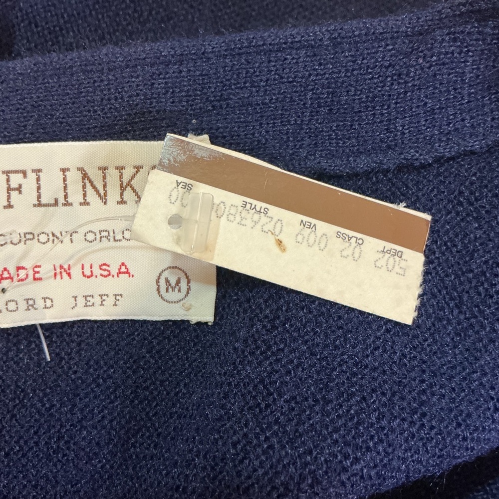 Jefflinks Lord Jeff Vintage 60’s 70’s  Men's Navy Cardigan - Picture 5 of 5